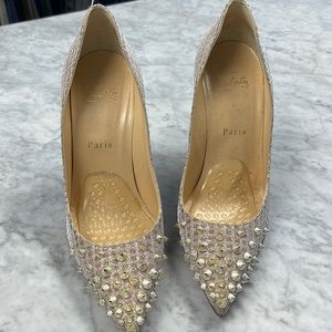 Christian Louboutin metallic stud pumps